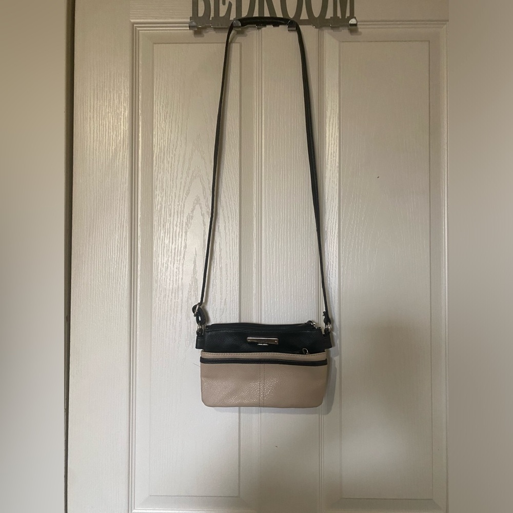 Black and Beige Small Crossbody Purse